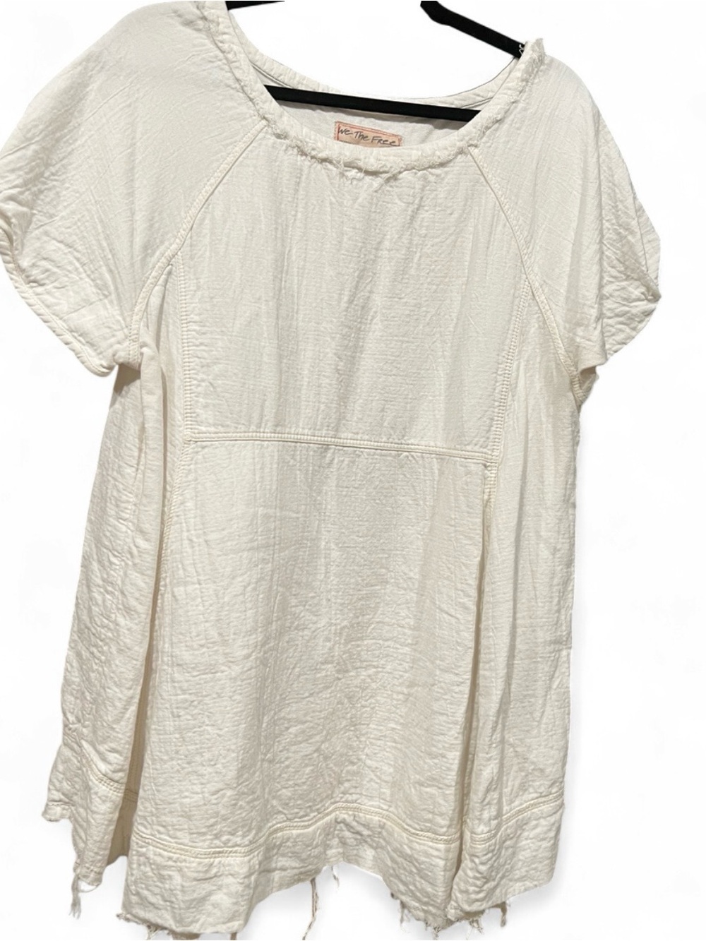 We The Free Sunset City Ecru Short-Sleeve Tunic Top - Picture 5 of 6